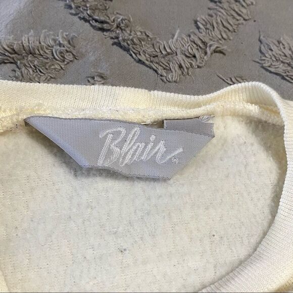 VINTAGE Handpainted floral crewneck top size L - Picture 3 of 9